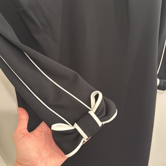 Calvin Klein - Black Dress with Bow Sleeves - Picture 5 of 10